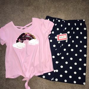 Kidget rainbow pant outfit 2t new with tags